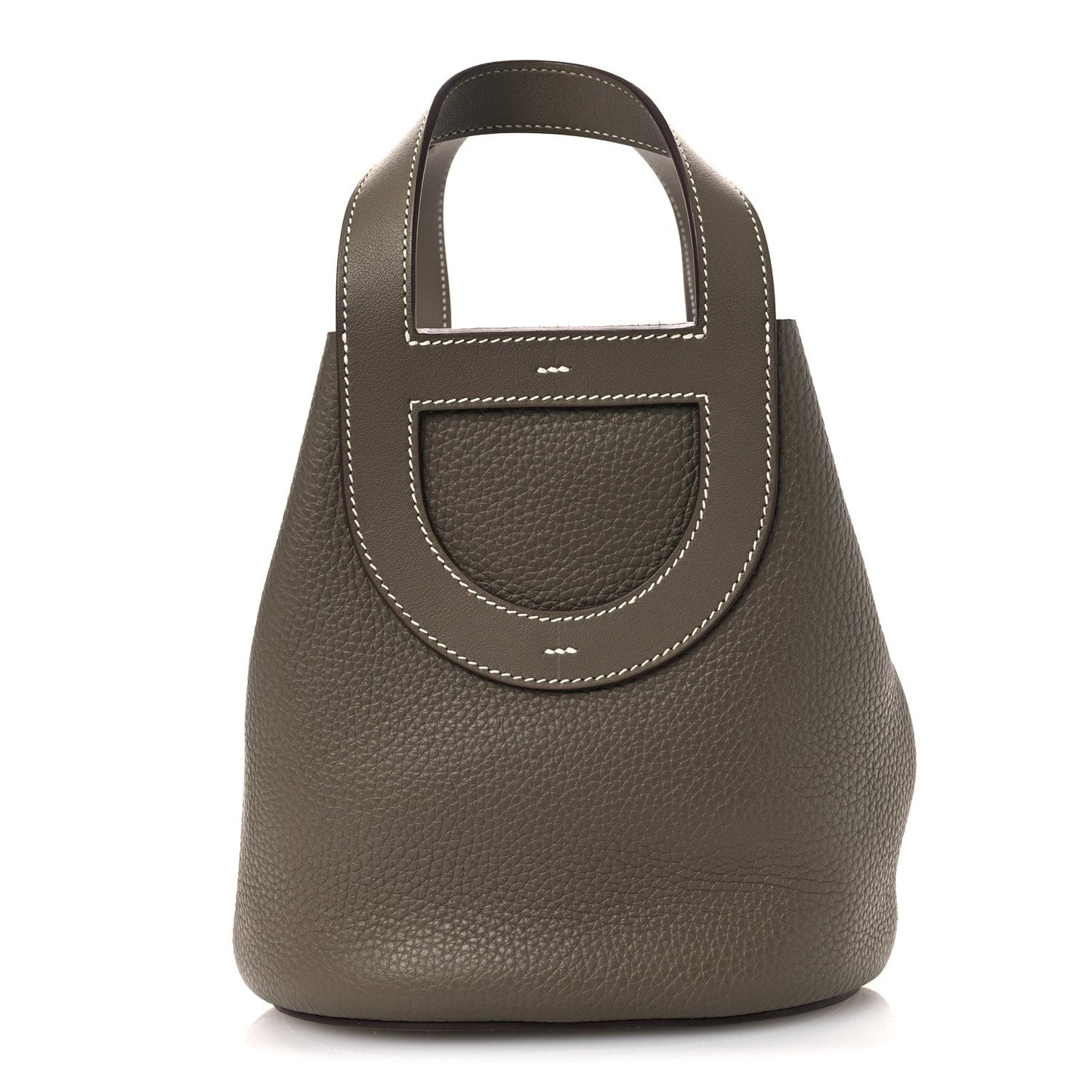 Hermes Taurillon Clemence Swift In-The-Loop 18 Bag Etoupe