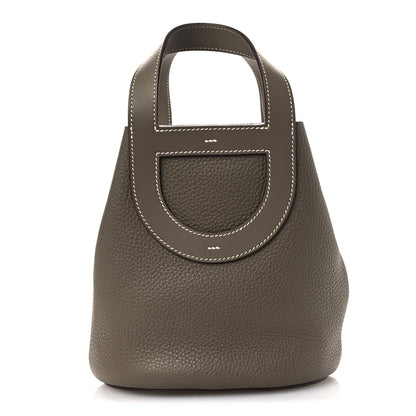 Hermes Taurillon Clemence Swift In-The-Loop 18 Bag Etoupe