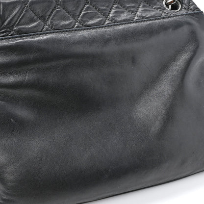 Chanel Lambskin Quilted Chain Mail Shoulder Bag Black