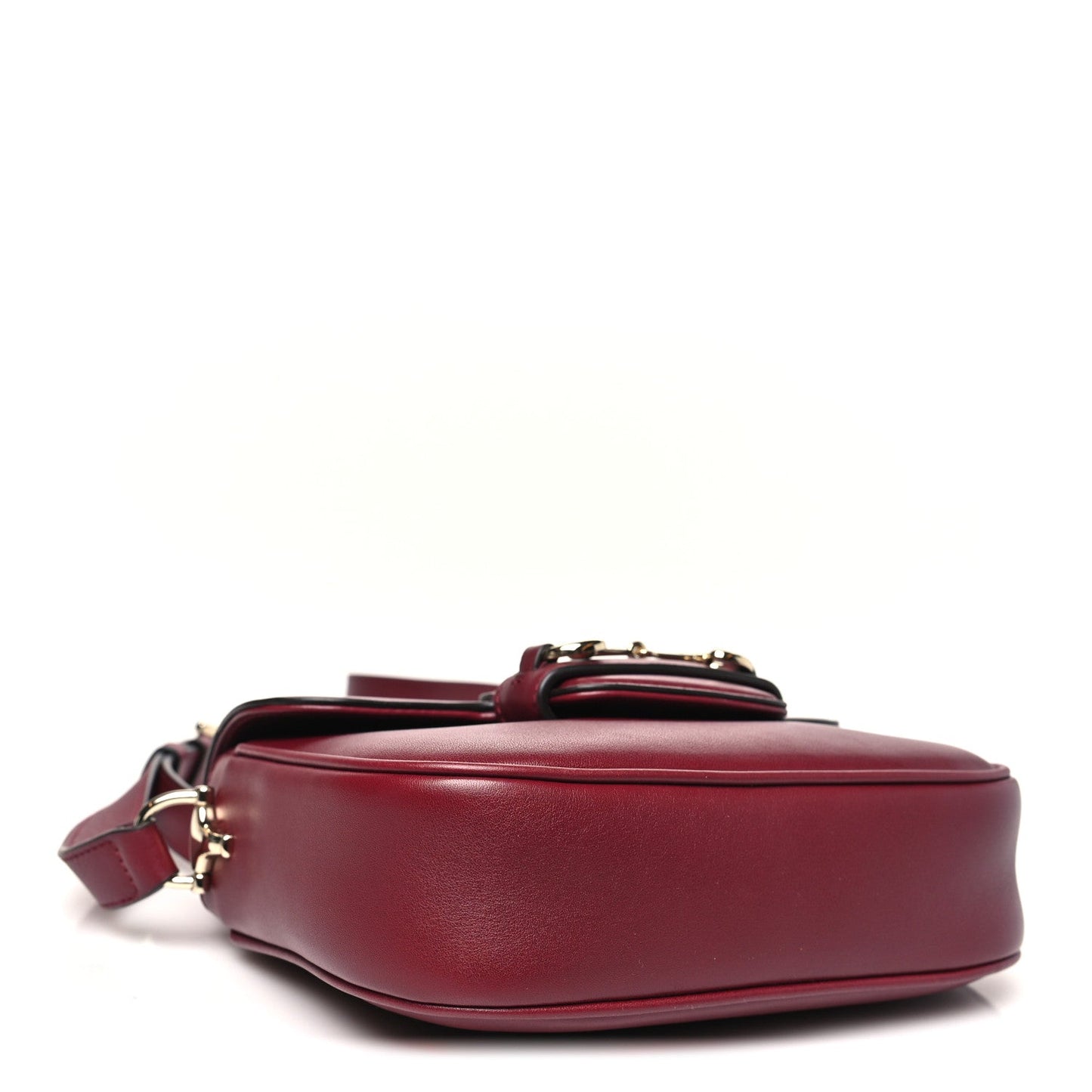 Gucci Soft Calfskin Horsebit 1955 Small Shoulder Bag Rosso Ancora