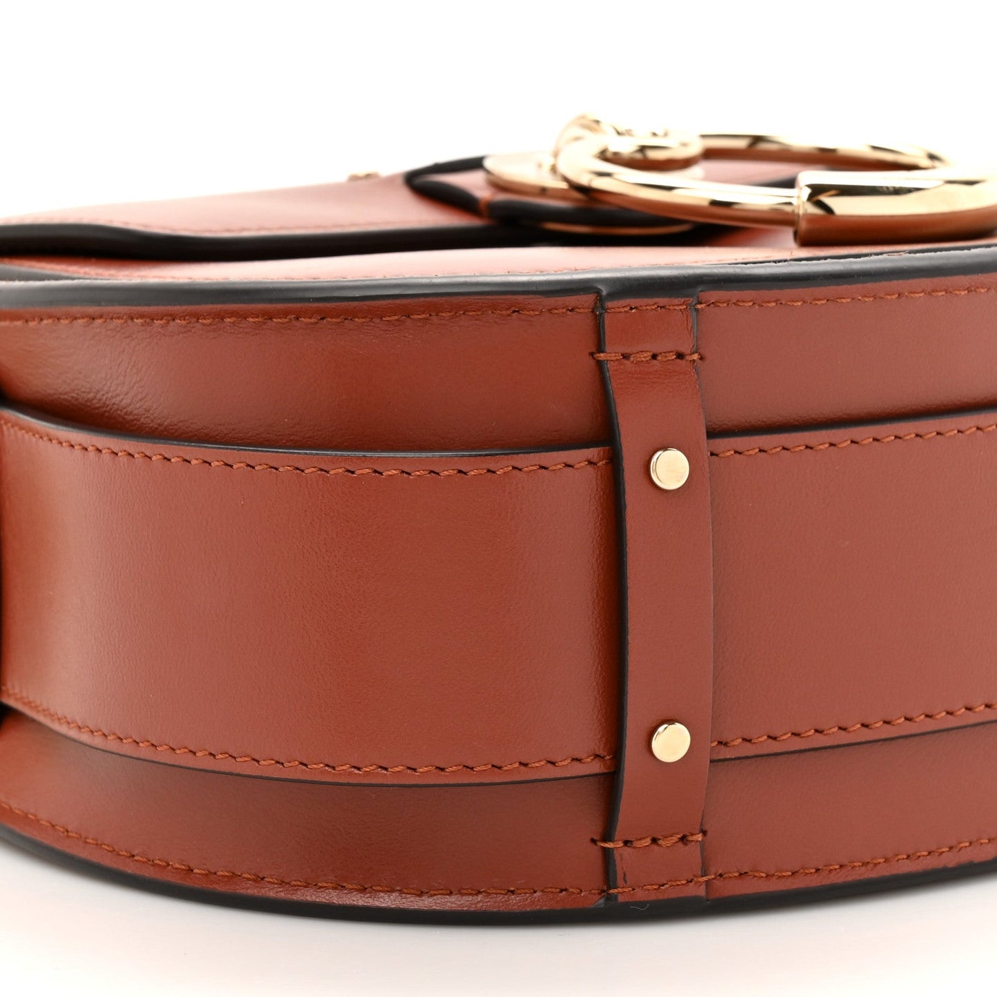 Chloe Calfskin Suede Small Tess Bag Sepia Brown