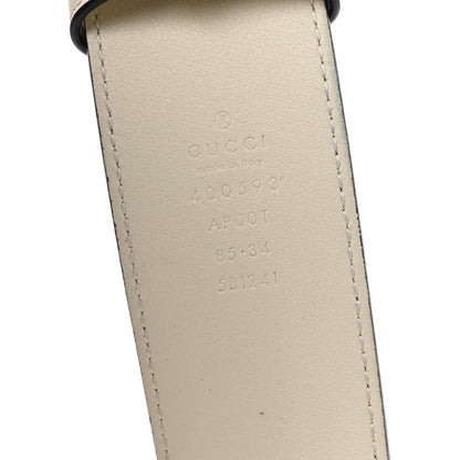 Gucci Calfskin Double G 40mm Belt 85 34 Mystic White