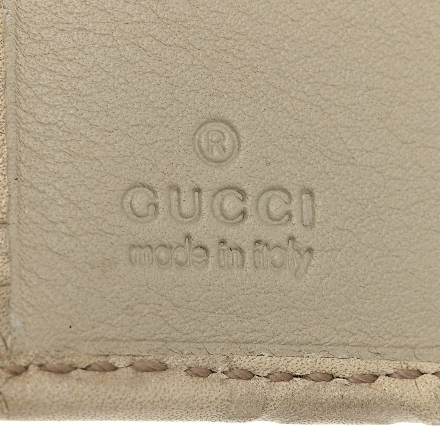 Gucci Guccissima Princy French Flap Wallet Off White