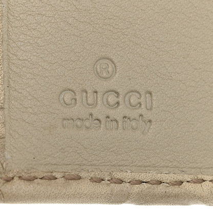 Gucci Guccissima Princy French Flap Wallet Off White