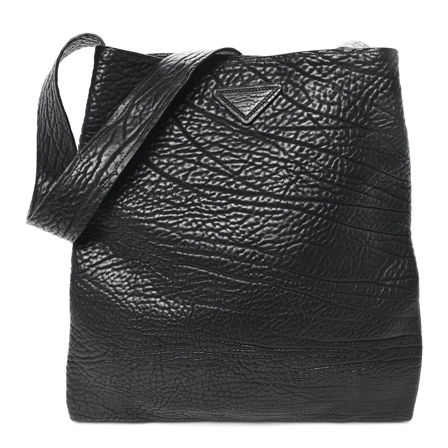 Prada Full Grain Calfskin Shoulder Bag Black