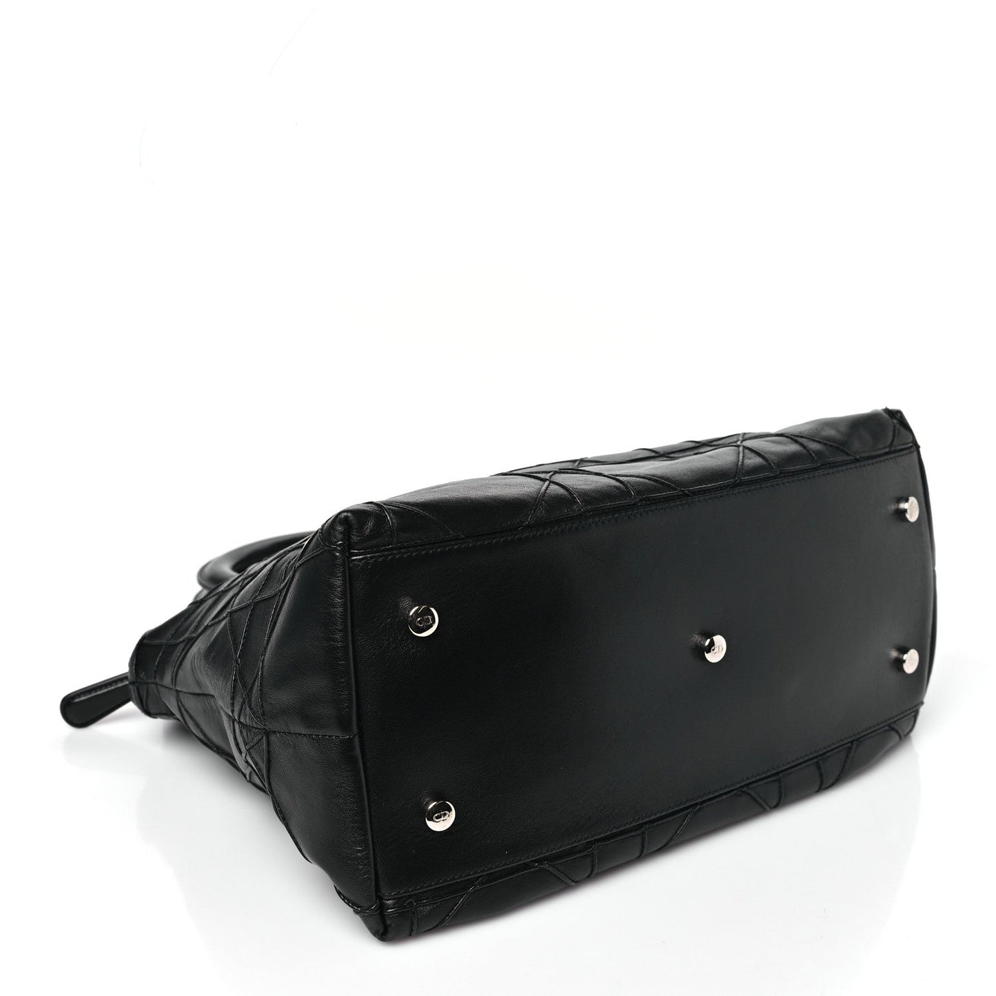 Christian Dior Lambskin Cannage Medium Granville Tote Black