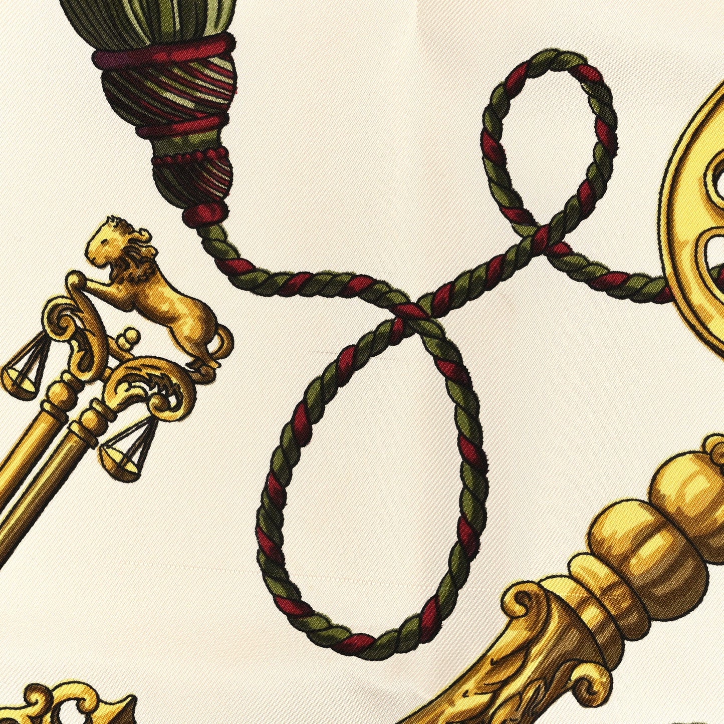 Hermes Silk Keys Les Cles Scarf 90
