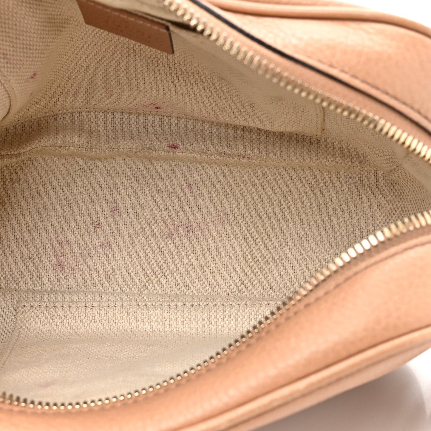 Gucci Pebbled Calfskin Small Soho Disco Bag Rose Beige