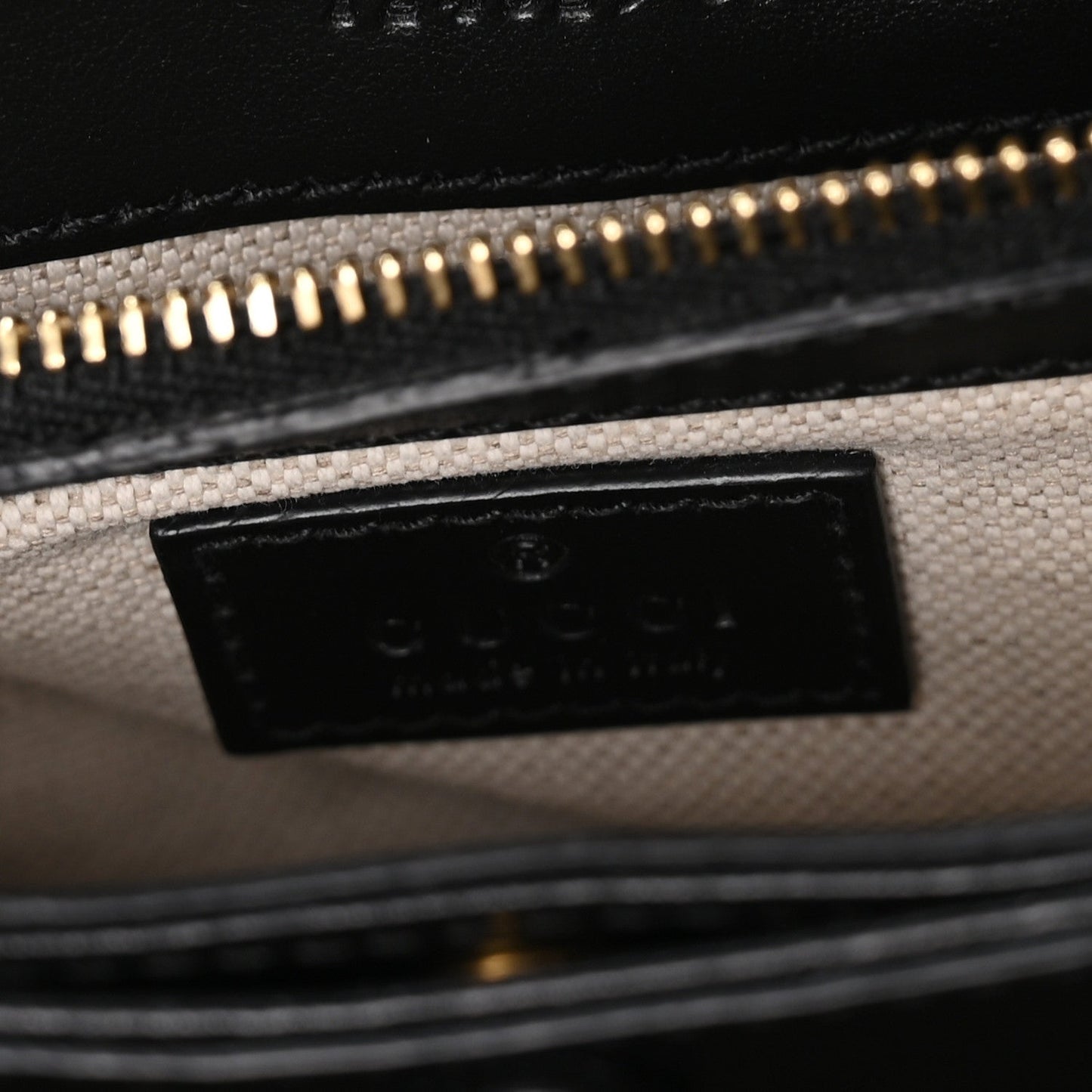 Gucci Calfskin GG Matelasse Small Flap Shoulder Bag Black Natural