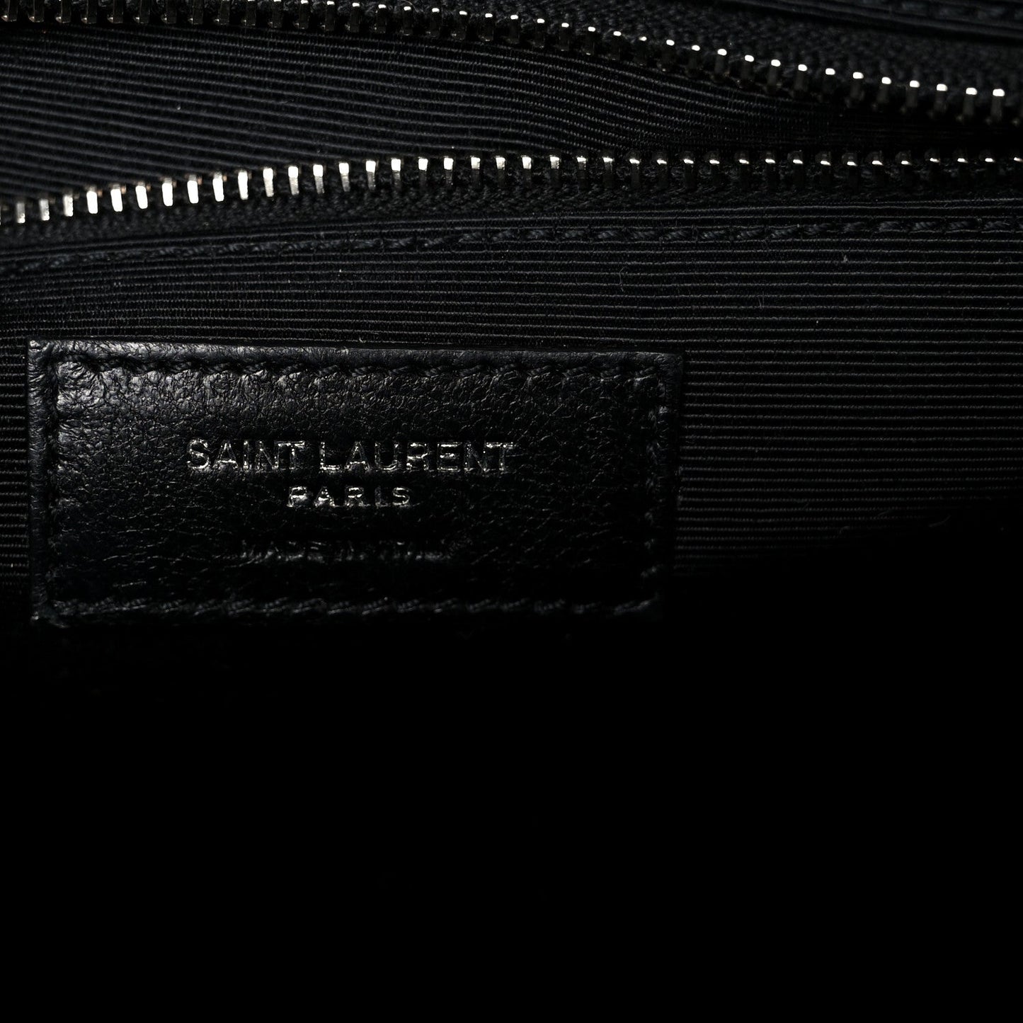 Saint Laurent Grain De Poudre Textured Mixed Matelasse Large Triquilt Monogram Satchel Black