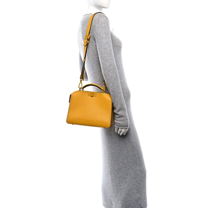 Fendi Cuoio Romano Vitello Cover Sellerissima Monochrome Mini Peekaboo I SEE U Satchel Sunflower