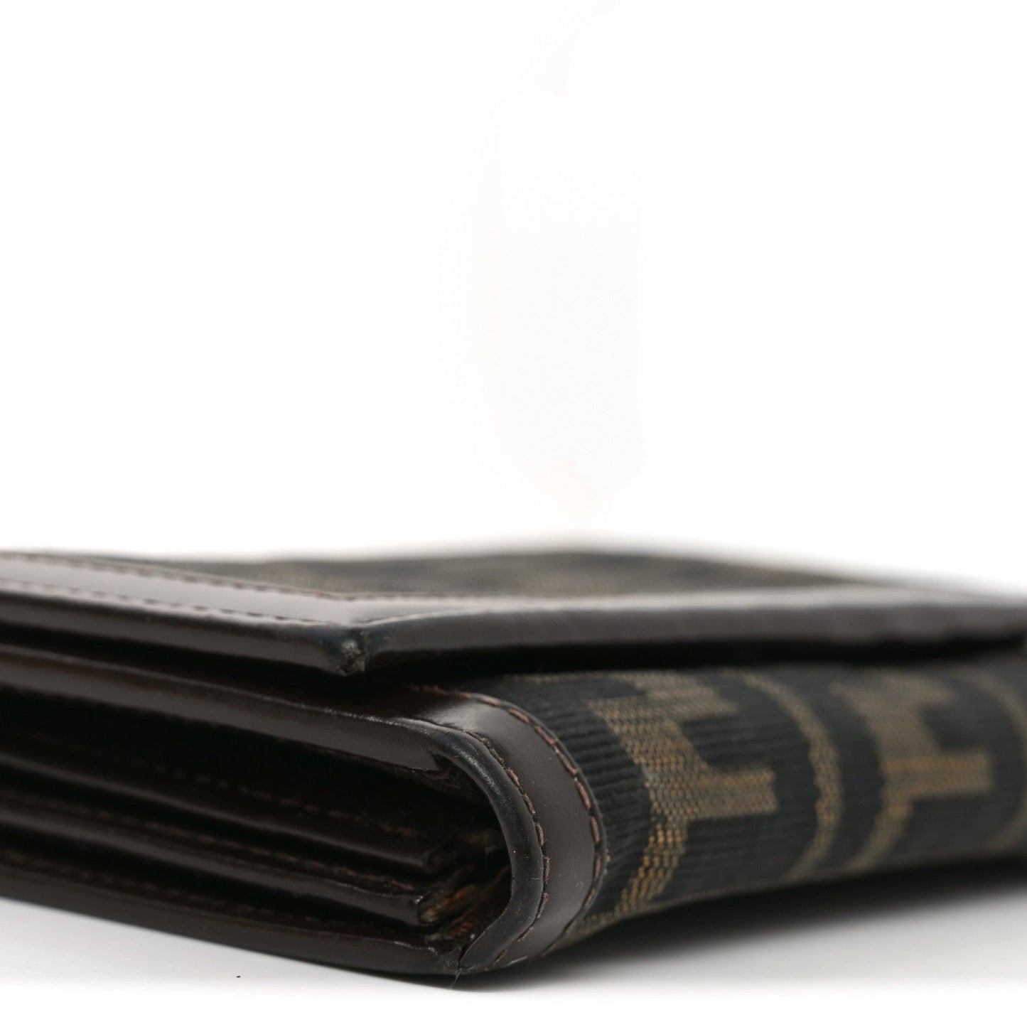 Fendi Zucca Compact Wallet Tobacco
