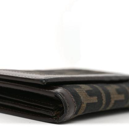 Fendi Zucca Compact Wallet Tobacco
