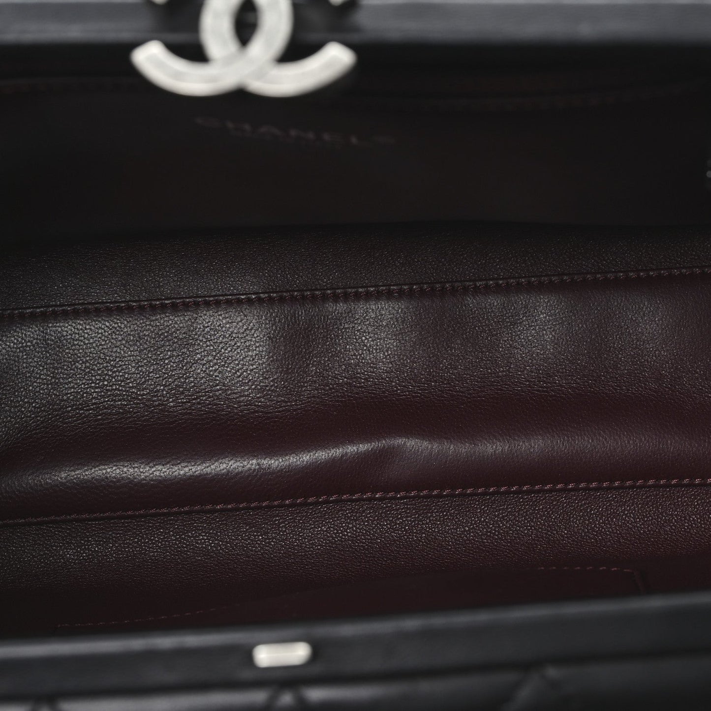 Chanel Lambskin Quilted Kisslock Minaudiere Black