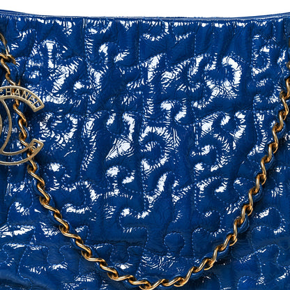 Chanel Patent Puzzle Tote Electric Blue