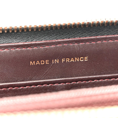 Chanel Caviar Quilted Large Gusset Zip Around Wallet Navy