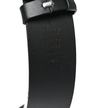 Gucci Selleria Calfskin Monochrome Interlocking G 37mm Belt 80 32 Black