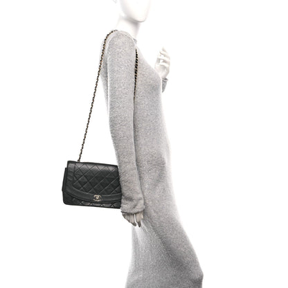 Chanel Lambskin Quilted Medium Single Flap Black