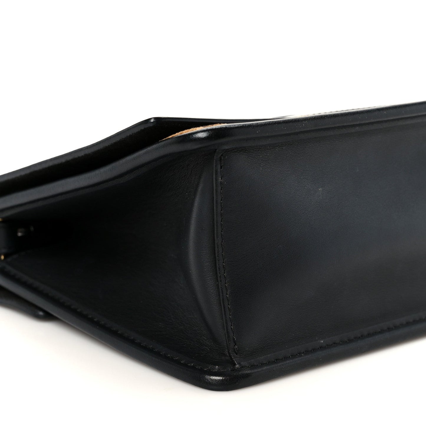 Fendi Vitello Century Velvet F is Fendi FF Small Kan I Shoulder Bag Black Tobacco