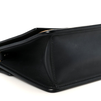 Fendi Vitello Century Velvet F is Fendi FF Small Kan I Shoulder Bag Black Tobacco