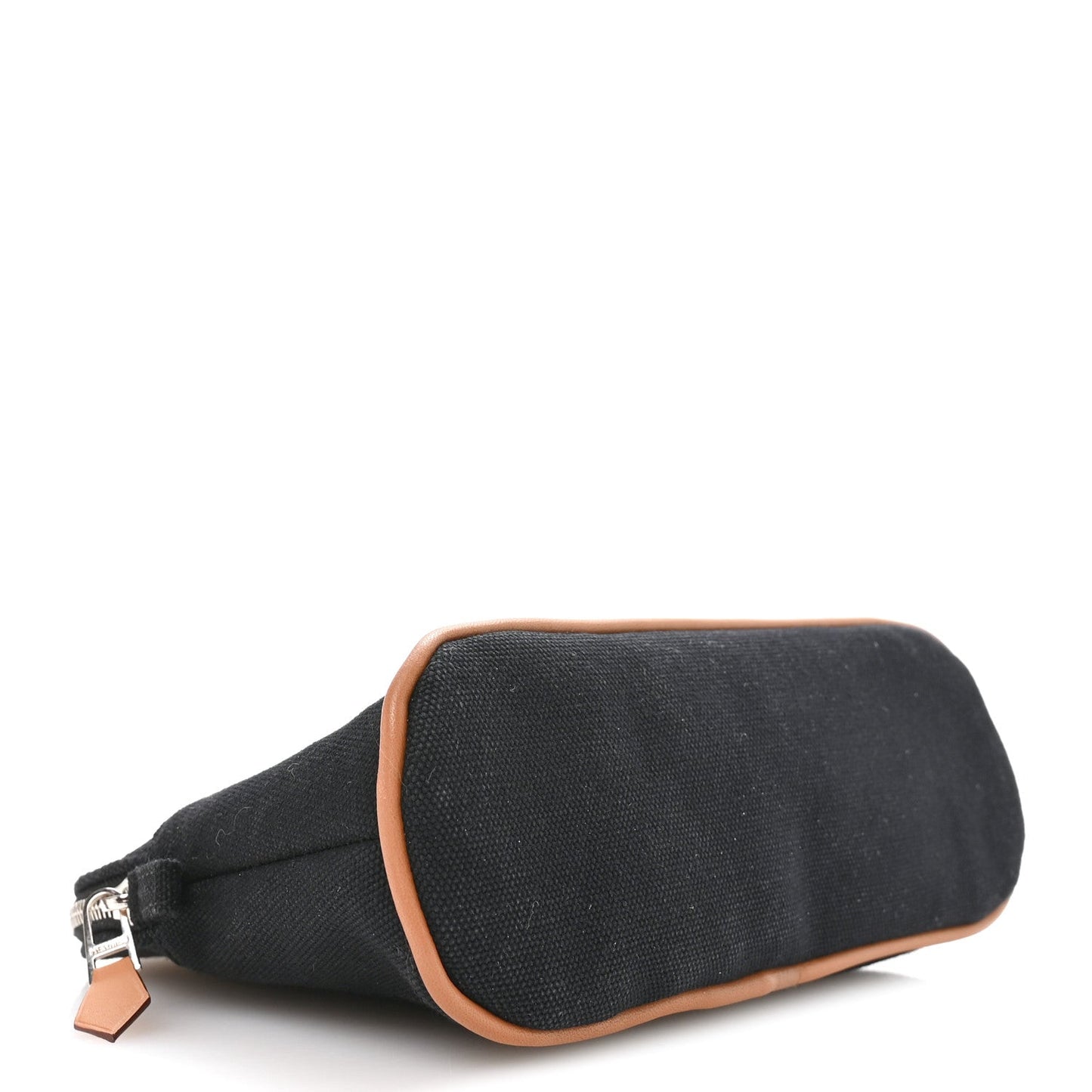 Hermes Cotton Canvas Mini Bolide Travel Cosmetic Pouch Black
