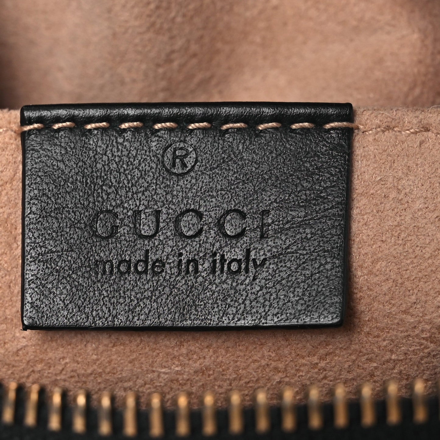 Gucci Calfskin Matelasse Mini GG Marmont Chain Shoulder Bag Black