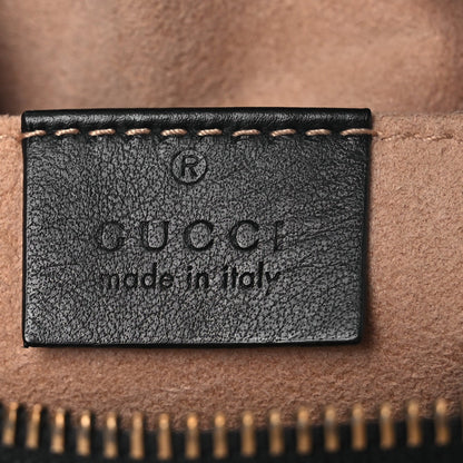 Gucci Calfskin Matelasse Mini GG Marmont Chain Shoulder Bag Black