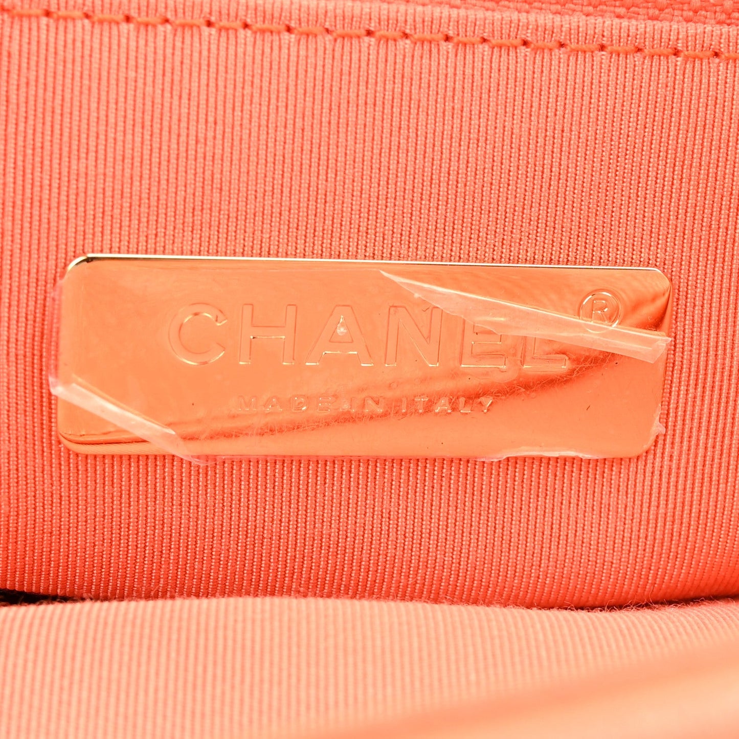 Chanel Lambskin Quilted Large Chanel 19 Flap Orange