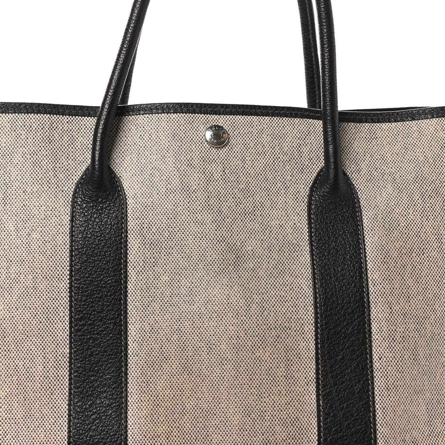 Hermes Buffle Skipper Toile Garden Party 36 MM Tote Black