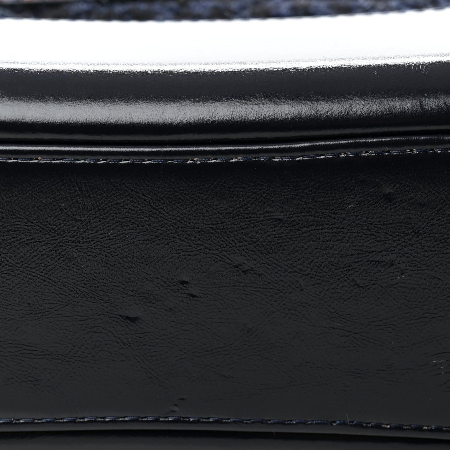 Chanel Tweed Calfskin Quilted Medium Gabrielle Hobo Black Blue