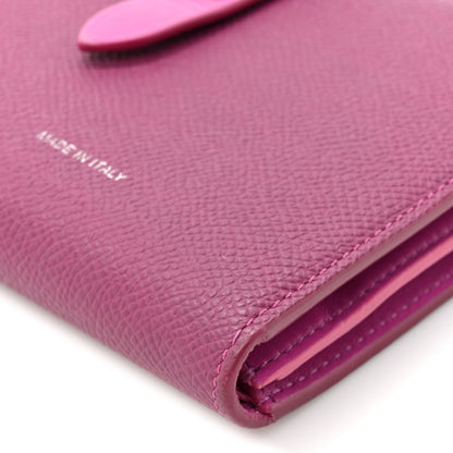 Celine Grained Calfskin Medium Multifunction Strap Wallet Magenta