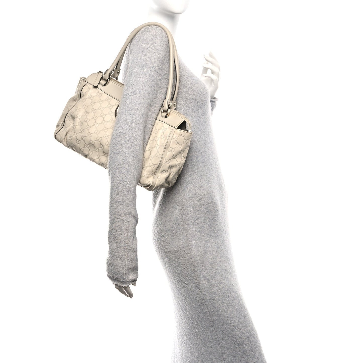 Gucci Guccissima D Gold Tote White