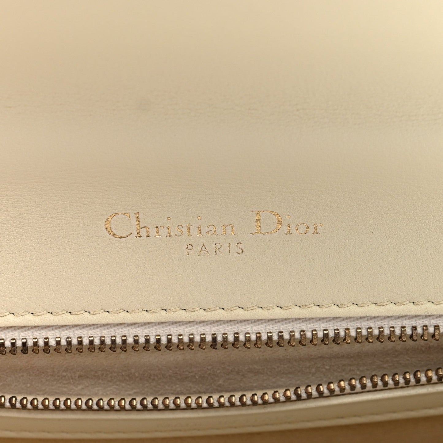 Christian Dior Lambskin Studded Small Diorama Flap Bag Latte