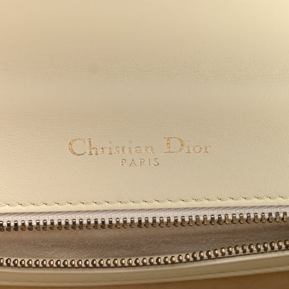 Christian Dior Lambskin Studded Small Diorama Flap Bag Latte