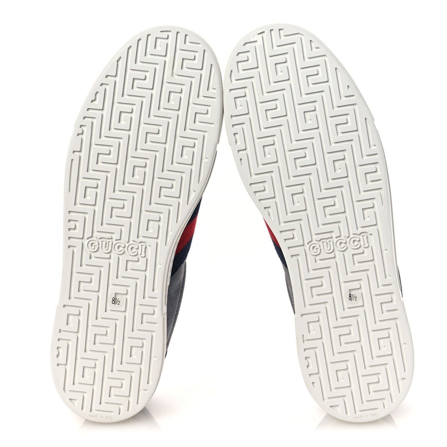 Gucci GG Supreme Monogram Web Mens New Ace Sneakers 8.5 Dark Blue