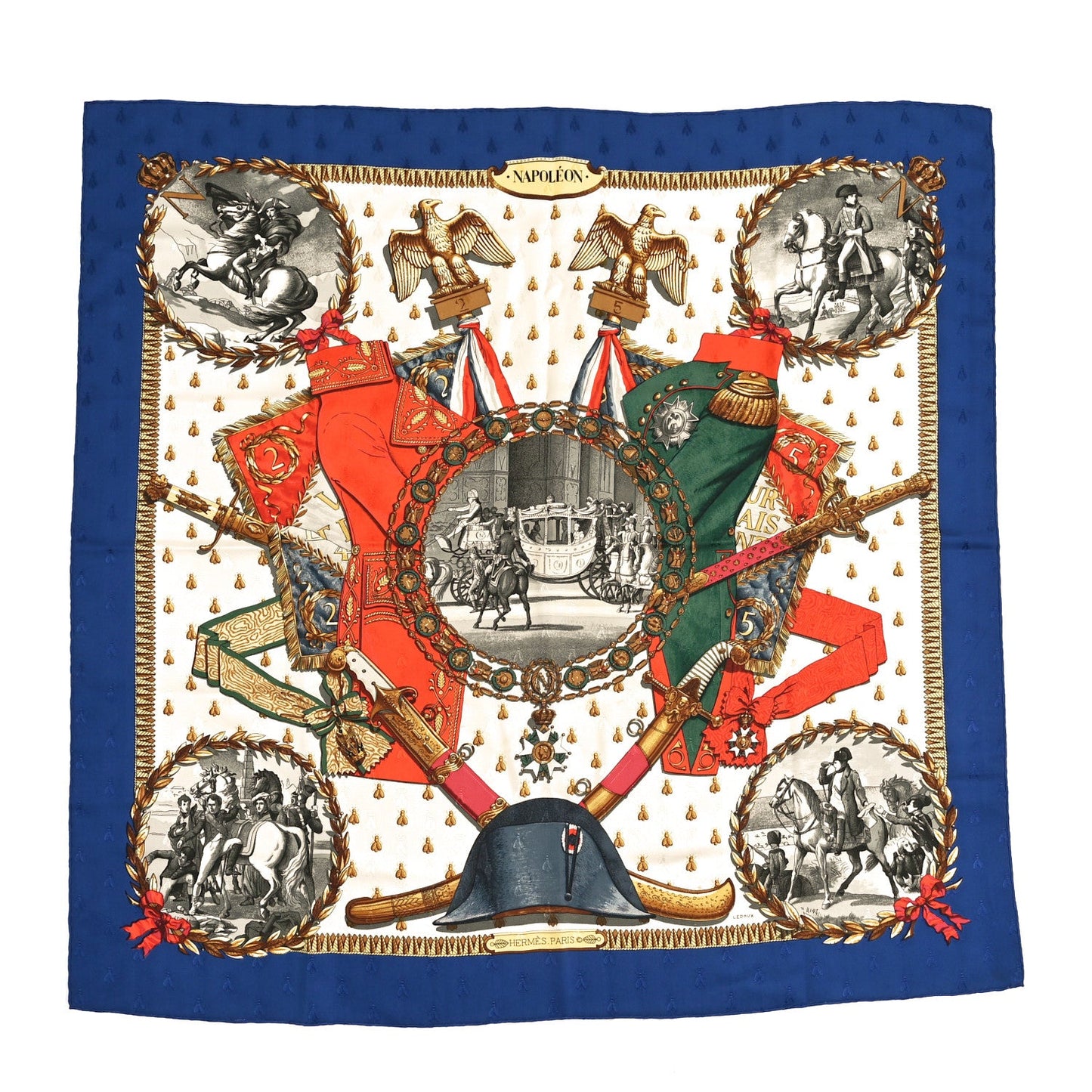 Hermes Silk Napoleon Scarf 90