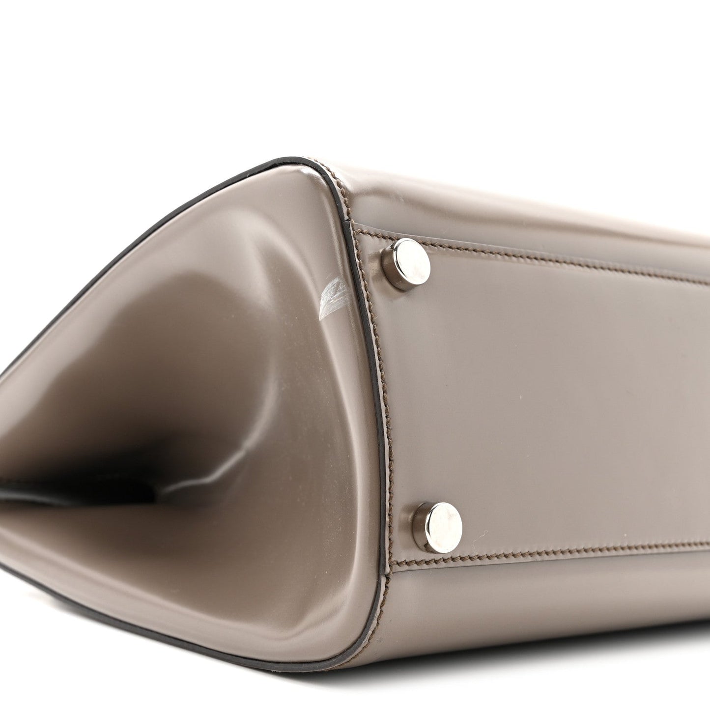 Gucci Regent Calfskin Large Lady Lock Flap Top Handle Bag Grey