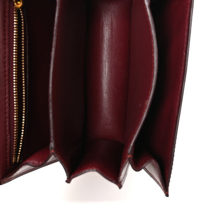 Celine Box Calfskin Small Classic Box Flap Bag Burgundy