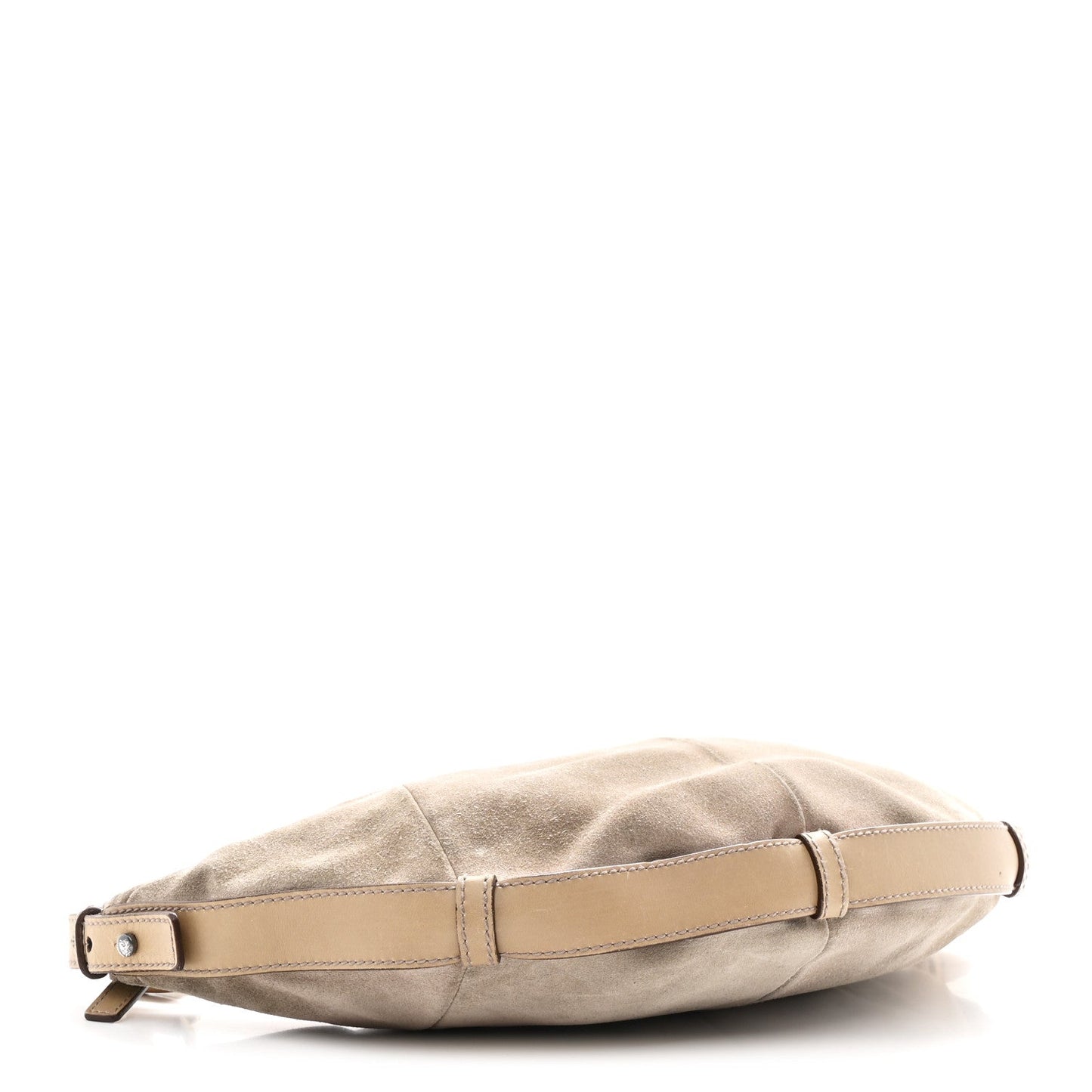 Saint Laurent Suede Calfskin Small Hobo Beige
