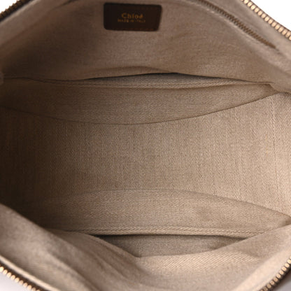 Chloe Grained Calfskin Nahir Shoulder Bag Nut