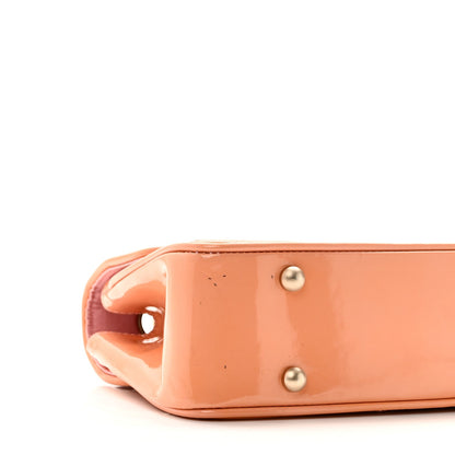Chanel Patent Calfskin Scallop Quilted Single Flap Pink