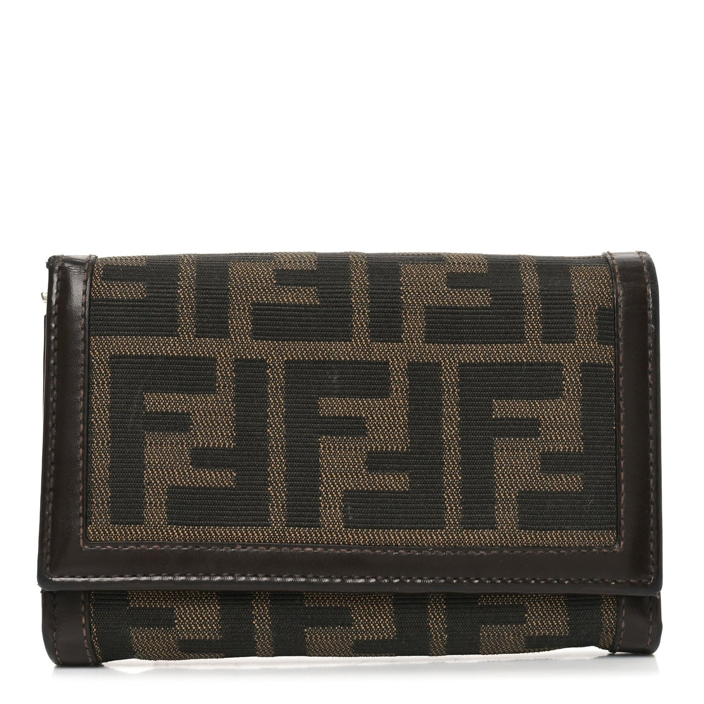 Fendi Zucca Compact Wallet Tobacco