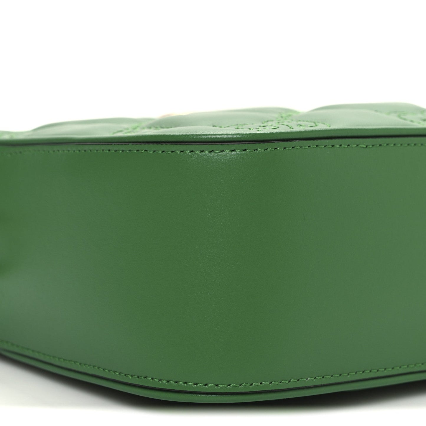Gucci Calfskin GG Matelasse Shoulder Bag Spring Green Natural