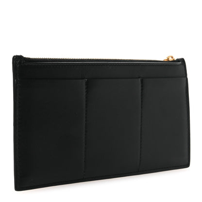 Bottega Veneta Lambskin Maxi Intrecciato Bill Pouch Black