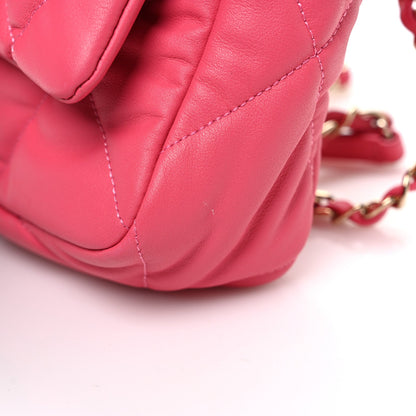 Chanel Calfskin Quilted Medium Bubbly Flap Pink