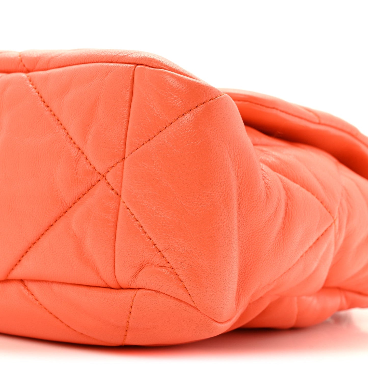 Chanel Lambskin Quilted Large Chanel 19 Flap Orange
