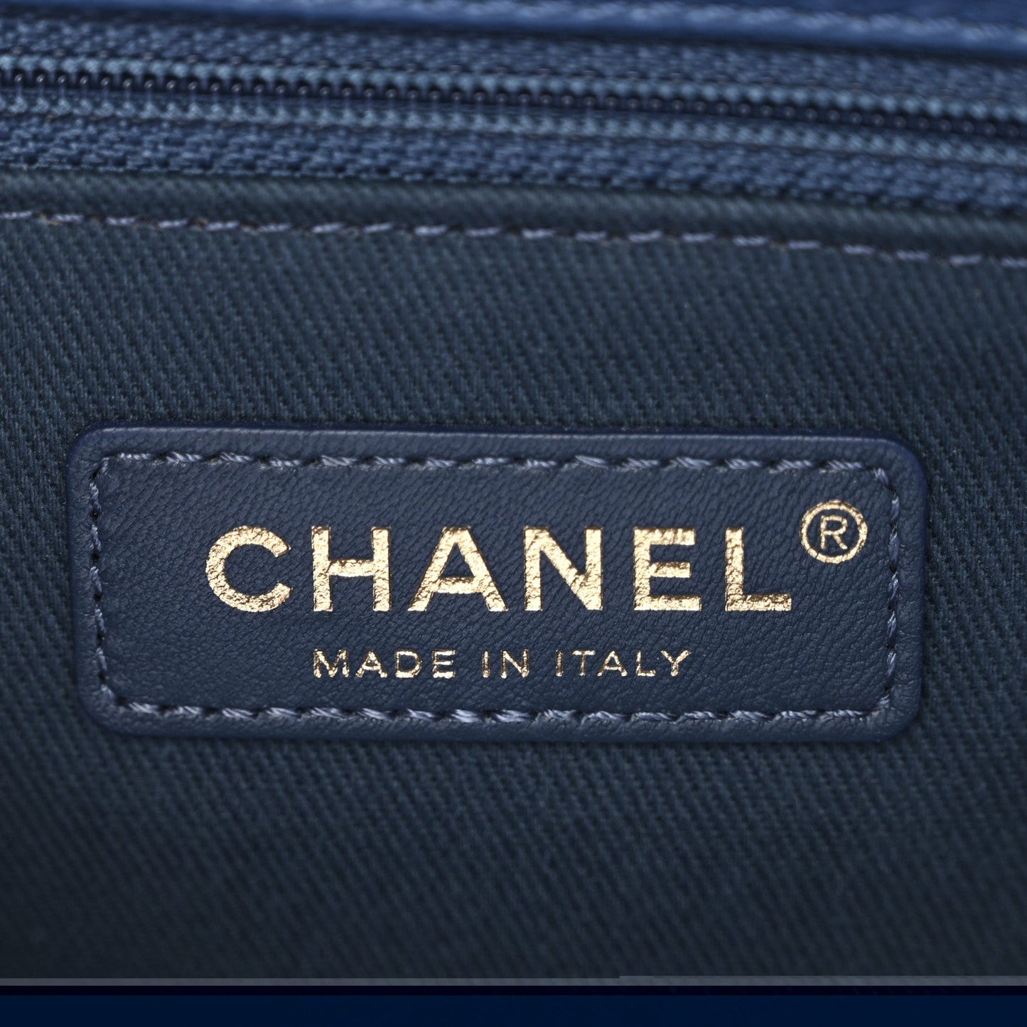 Chanel Aged Calfskin Chevron Quilted Small Coco Handle Flap Blue