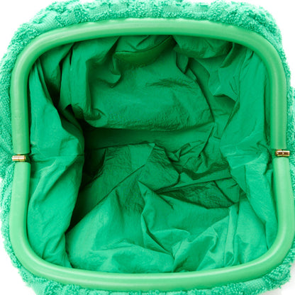 Bottega Veneta Sponge Fabric The Pouch Clutch Grass