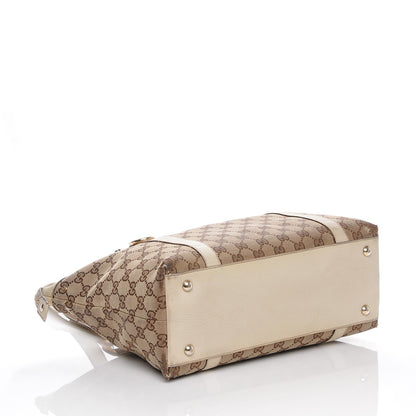 Gucci Monogram Medium Abbey Tote Off White