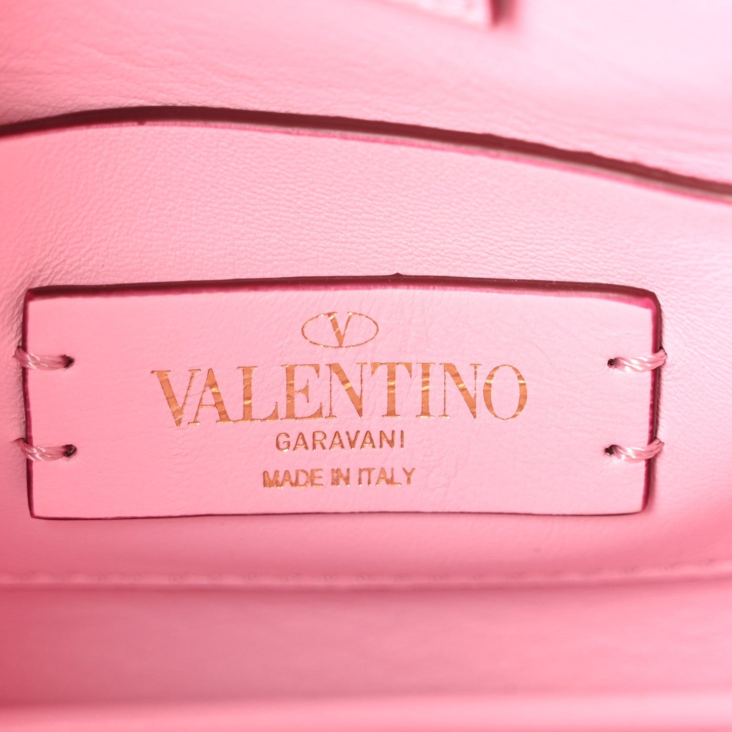 Valentino Garavani Nappa Mini Roman Stud The Handle Bag Pink Borealis